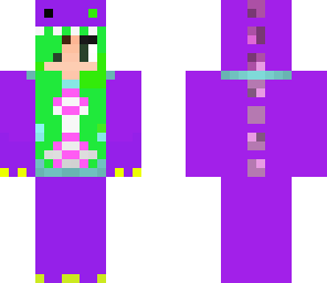 edited purple dino girl