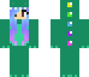 dark green dinosaur girl