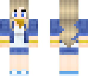 cute women blue jacket