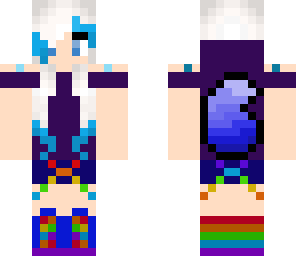 rainbow wolf girl