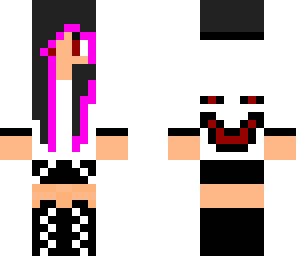 emo girl with pink highlights