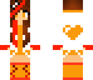 yellow n red heart girl