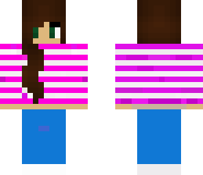 brunett girl with pink top
