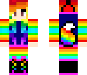 rainbow wolf girl