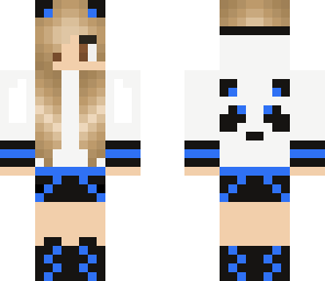 blue panda girl