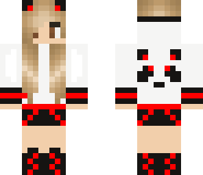 panda girl red