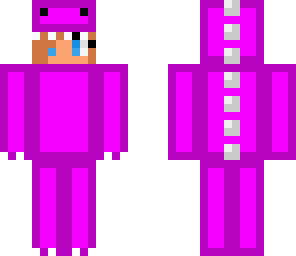 dark pink dino suit