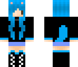 blue cat girl