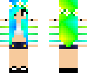 neon hair girl