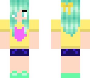 aqua haired girl