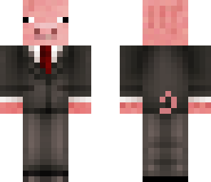 pig in tuxido red tye