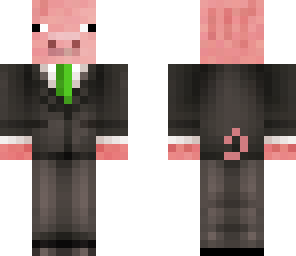 pig in tuxido green tye
