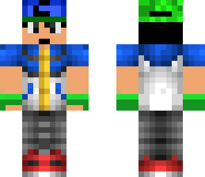 ash katchum blue and green hat instead