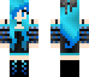 emo blue girl