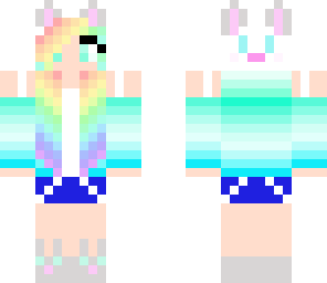 rainbow bunny girl