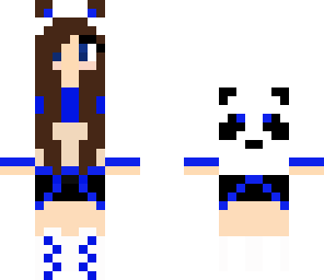 dark blue panda girl