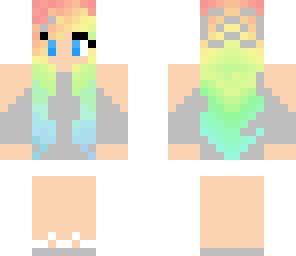 rainbow hair and bow