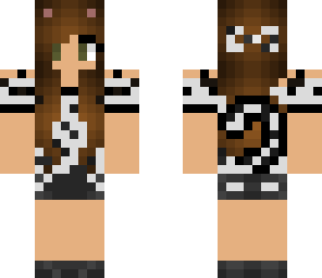 white tiger girl with a bow