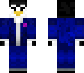 penguin in a blue suit