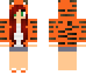 orange tiger girl