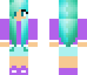 blue purple girl