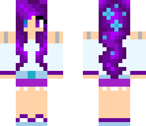 cute girl with purple hair