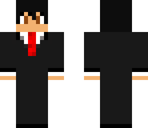 suit with red tie