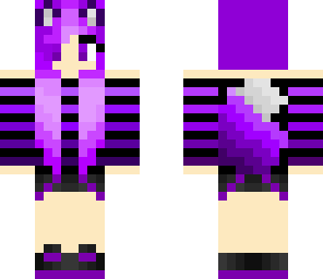 purple stripe wolf girl