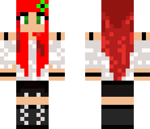 red haired headphone girl