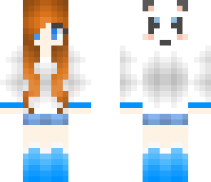 blue panda girl