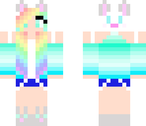 rainbow bunny girl
