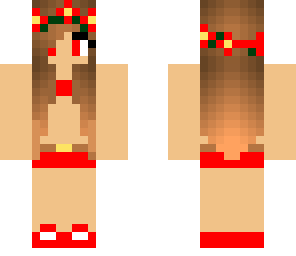 red flower girl