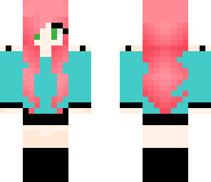 girl with pink hair