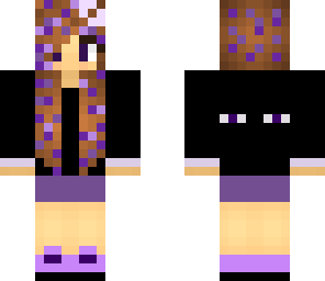 ender girl with purple dust hair