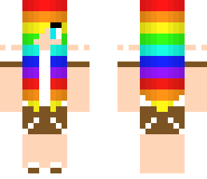 rainbow haired school girl