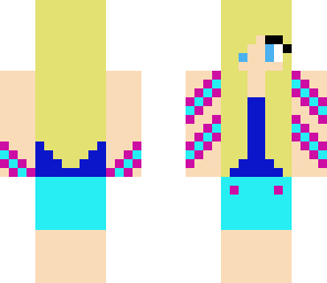 colorful blonde chick