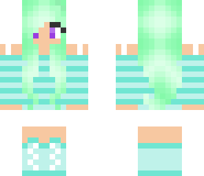 blue green girl