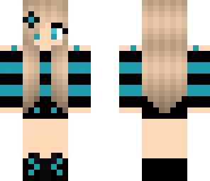 strip blue girl