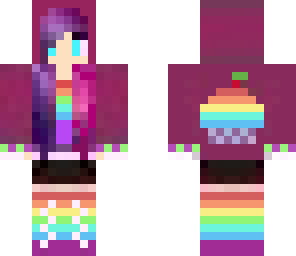 my rainbow cupcake skin