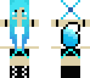 blue girl wolf with hat