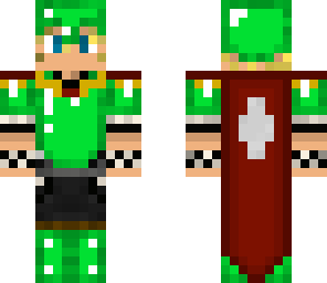 emerald armour man without sword