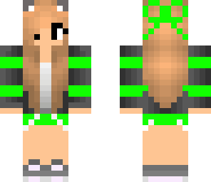 green and black girl