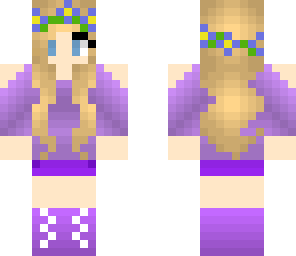 purple flower crown girl