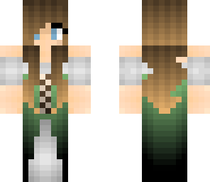 green medieval girl