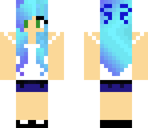 blue haired girl