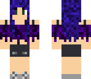 blue dyed hair
