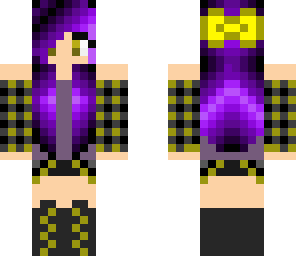 purple yellow girl