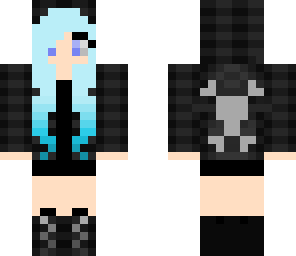 blue hair emo girl