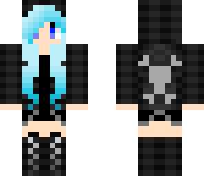 blue hair emo girl edit