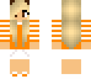 orange and white cat girl